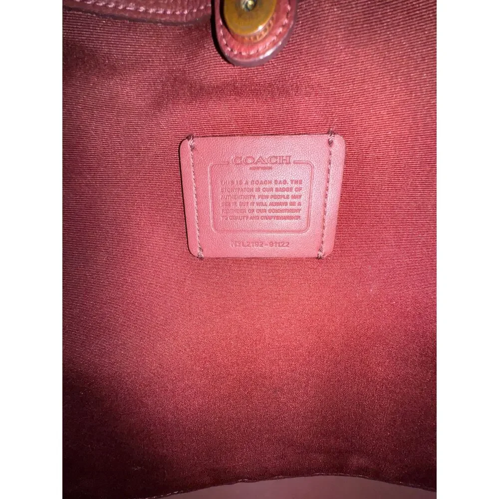 Dark Pink Strawberry Coach Bucket bag - Picture 2 of 13